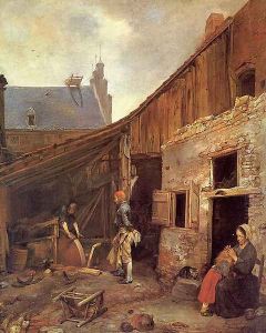 The Family of the Stone Grinder 1653-55 by Gerard Ter Borch