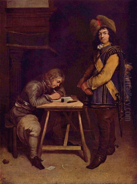 Officer Writing a Letter - view 1