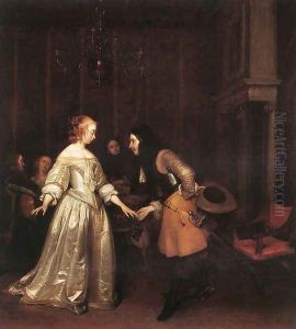 The Dancing Couple c. 1660 by Gerard Ter Borch