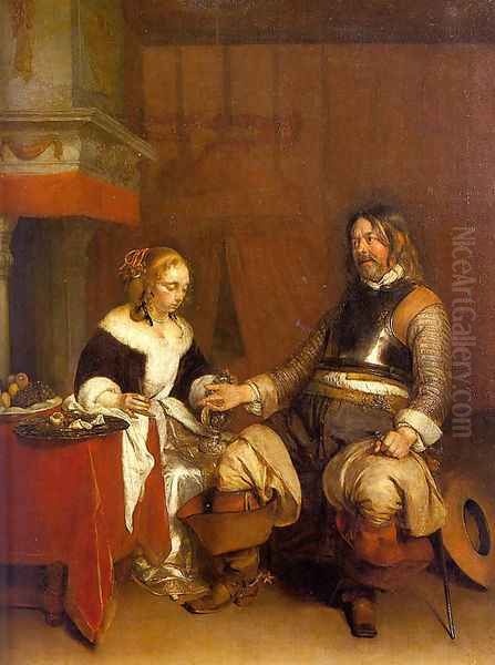 Soldier Offering a Young Woman Coins 1662-63 - view 1
