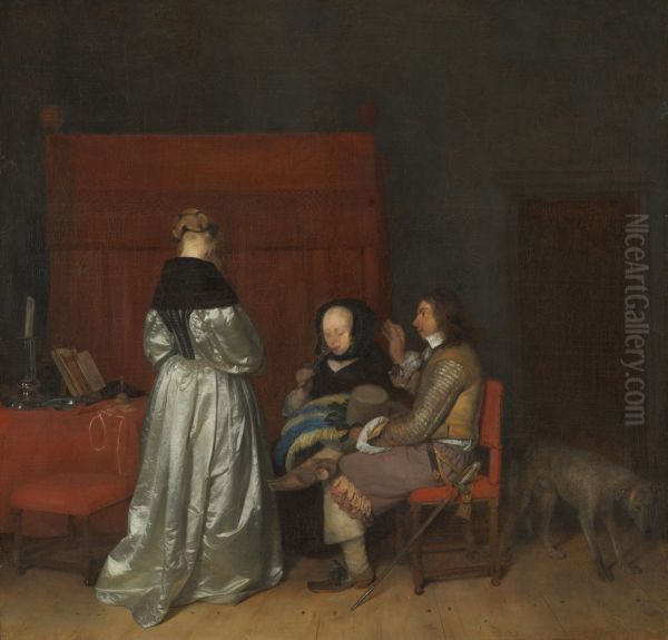 Gallant Conversation; known as The Paternal Admonition' - view 1