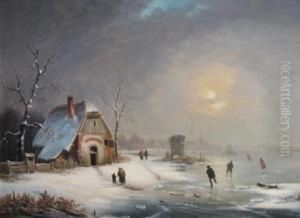 Skaters On A Frozen Pond