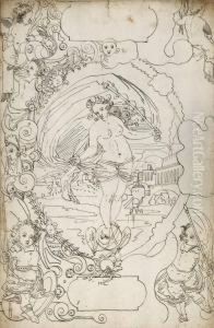 Scheibenriss Mit Fortuna Auf Der Kugel