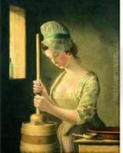 Jeune Femme A La Baratte by Gerrit Zegelaar