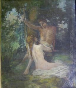 Shepherd And Nymph by Lee Woodward Zeigler