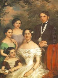 A Degenfeld-csalad, 1854 by Miklos Barabas