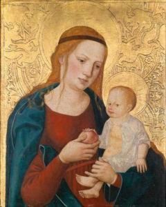 Diemuttergottes Mit Dem Christusknaben Vor Graviertem Und Punziertemgoldgrund by Barholome Zeitblom