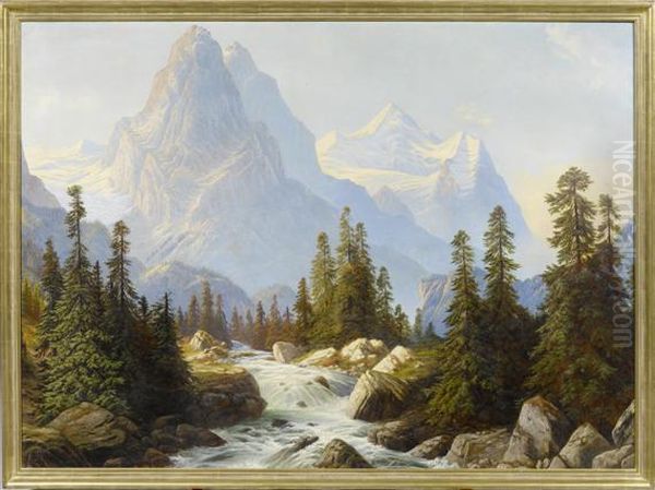 Mountain Landscape With A Stream - view 1
