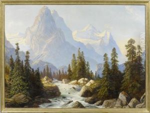 Mountain Landscape With A Stream