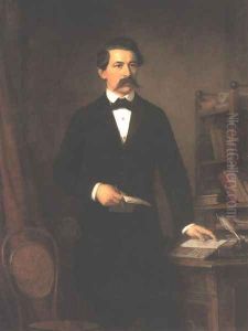 Arany János portréja, 1884 by Miklos Barabas