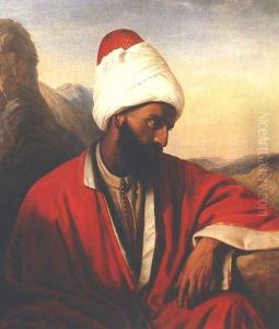 Arab férfi (Egy dervis), 1843 by Miklos Barabas