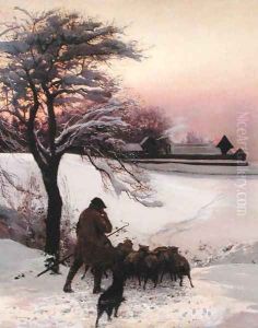 'And Dick the shepherd blows his nail', 1886 by Edward Frederick Brewtnall