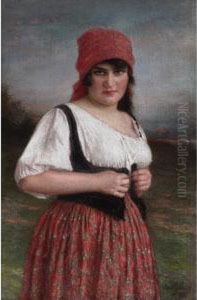 Peasant Girl by Josef Zenisek