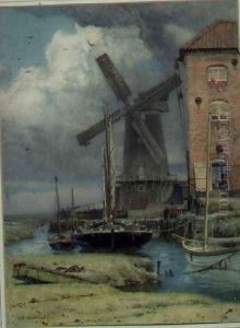 At Cley-Next-the-Sea, Norfolk by Edward Frederick Brewtnall