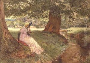 A Side Glance, 1892 by Edward Frederick Brewtnall