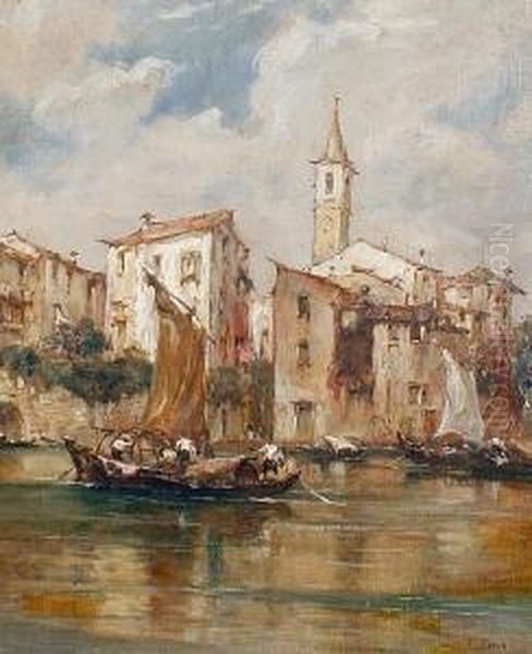 Sailing On A Backwater, Venice - view 1