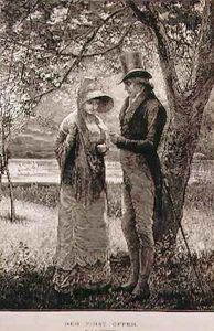 Her First Offer (from 'The Illustrated London News', 23rd July 1881) by Edward Frederick Brewtnall