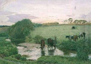 Near St. Mawgan, Cornwall by Edward Frederick Brewtnall
