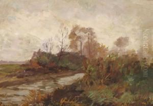 "landschaft Mit Bachlauf" by Max Zettler