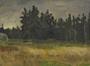 Landschaft Am Waldrand by Max Zettler