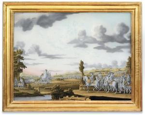 A Dutch Verre Eglomise Picture - view 1