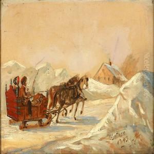 Sledge Driving In Awinter Landscape