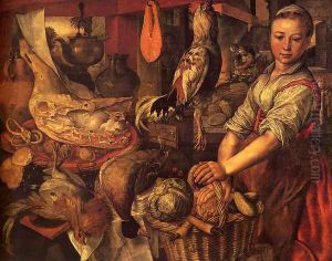 Kitchen Interior, 1566 by Joachim Beuckelaer