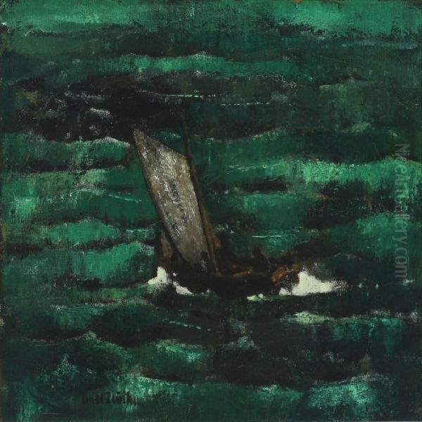Sailing Boat At Sea - view 1