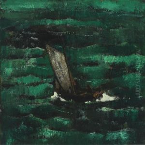 Sailing Boat At Sea by Ernst Zeuthen