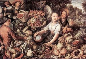 The Vegetable Market 1567 by Joachim Beuckelaer