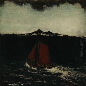 Seascape With Sailing Ship by Ernst Zeuthen