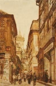 Melantrichova Street In Prague by Jan Angelo Zeyer