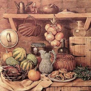 Still life with Christmas Food by Mary Ellen Best