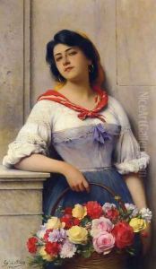 The Flower Girl by Eugene de Blaas