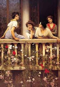 Balcony by Eugene de Blaas