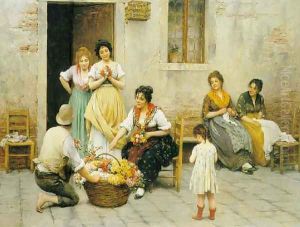 The Venetian flower vendor 1901 by Eugene de Blaas