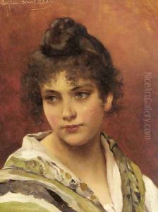 A Young Beauty I by Eugene de Blaas