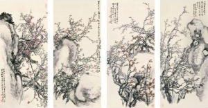 Plum Blossoms And Rock by Wu Zheng