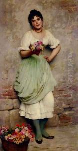 The Flower Seller by Eugene de Blaas
