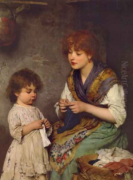 The Knitting Lesson - view 1