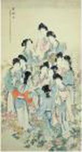 The Twelve Flower Goddesses Of The Twelve Months by Pan Zhenyong