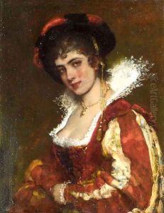 Portrait of a Venetian Lady by Eugene de Blaas