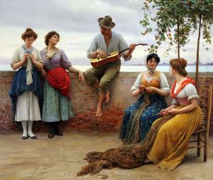 The Serenade by Eugene de Blaas