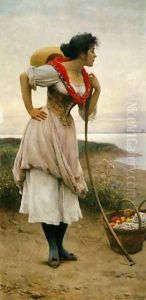 Fruit Vendor by Eugene de Blaas