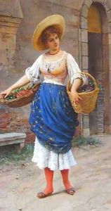 The Fruit Seller by Eugene de Blaas