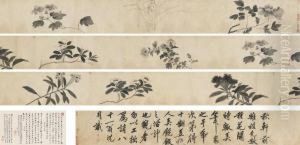 Flowers And Calligraphy by Shen Zhou