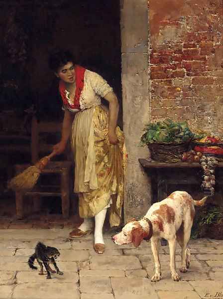 The doorstep encounter - view 1