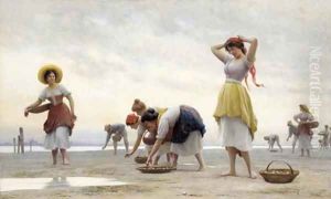 The Mussel Gatherers by Eugene de Blaas