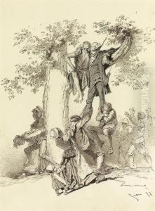 Escaping From Death by Mihaly von Zichy