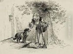 A Scolding by Mihaly von Zichy